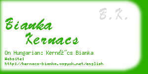 bianka kernacs business card